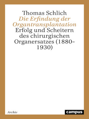 cover image of Die Erfindung der Organtransplantation